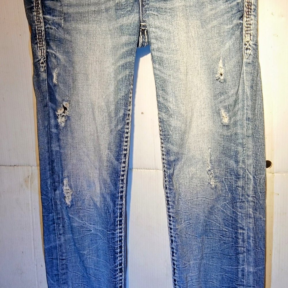 Rock revival jeans size 27 women's mid rise-skinny Beet Red - Picture 7 of 7